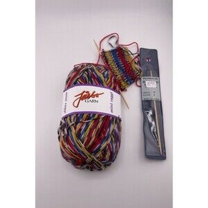 Jarbo Garn Yarn Mini Raggi 75% Wool 25% Nylon Color 268 Bamboo Needles